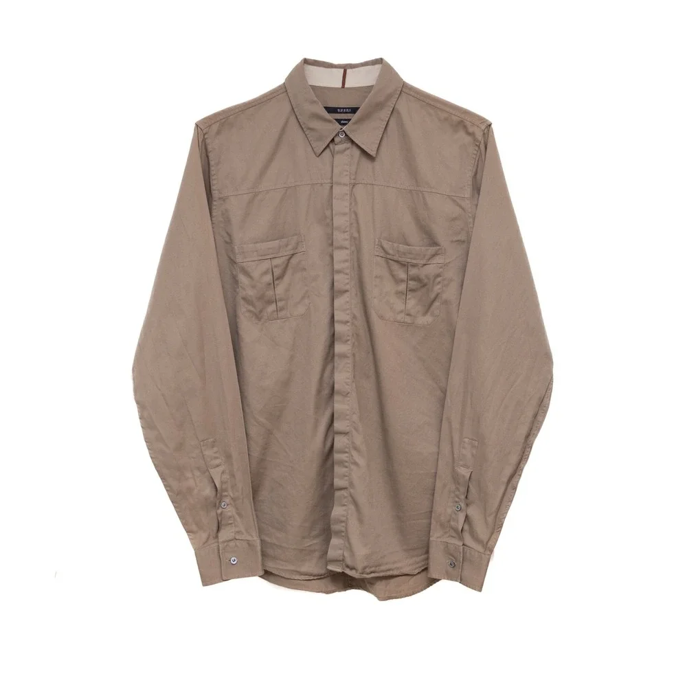 GUCCI - Men's Dress Shirt - Slim Fit Beige (Tom Ford Era) Size EU 42/US 16.5/L